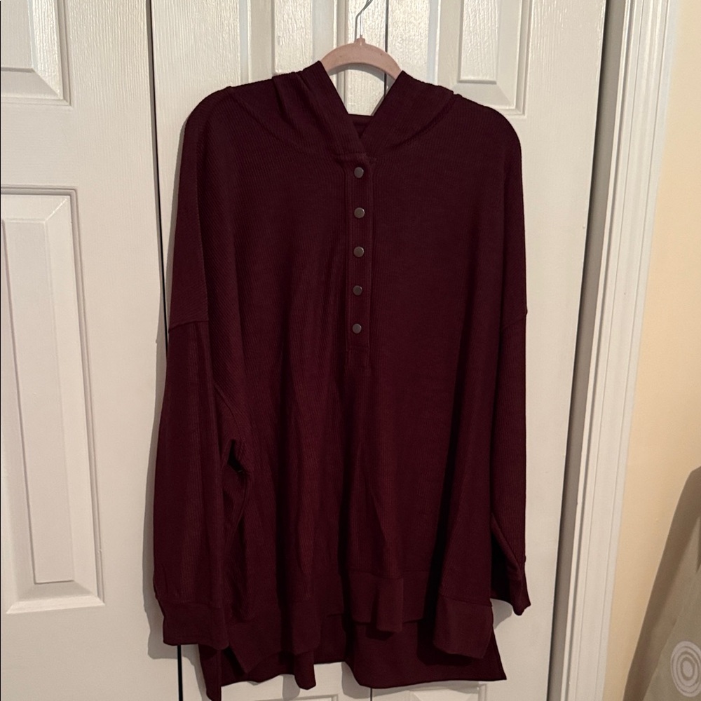 Maurices Deep Red Hooded Sweatshirt